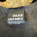 Oasis Vintage 70 Imports Elephant Embroidered Sequin Black Velvet Vest Free Size Photo 6