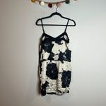 Club Monaco  cream and black floral silk mini dress Photo 4