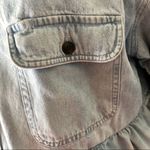 Urban Renewal denim long sleeved ruffle hem shirt Photo 4