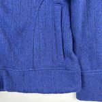 REI Womens Fleece Jacket Size Small Full Zip Snap Mock High Collar Blue Sweater Photo 6