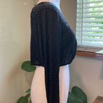 SKIMS Velvet Crop Top Logo 2X Soot Black Plus Size Logo Burnout Open Bust Photo 2