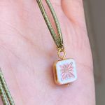 Handmade unique quality Czech glass bead fairy boho vintage retro style necklace🌿✨ Photo 3