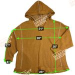 Free People  Pumpkin Knit Oversized Hoodie Drug Rug Baseball Stitch Size L Photo 5