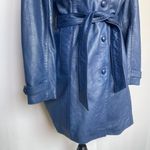 Mauritius Lailah CF leather trench coat jacket in royal blue size S small NWT Photo 10