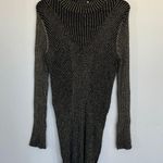 BCBGeneration Gold and Black Metallic Sweater Dress Size Large NWT Photo 2