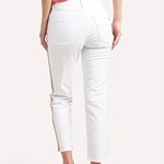 Sundry Anthropologie  White High Rise Rainbow Trim Pants Size 25 Photo 2
