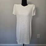 Generation Love Donna Sequin Mini Straight Dress Puff Sleeves Shell Medium Photo 1