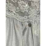 Vintage Gilead Bed Jacket Light Blue Lace Neckline Short Sleeves Size Small Photo 1