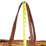 Salvatore Ferragamo  Jungle Coated Canvas Leather Shoulder Strap Tote Lined Bag Photo 7