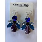 The Great Catherine Stein Earrings Purple Blue and Teal Pierced Colors & Design NEW Photo 7