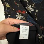 A.L.C. Black Floral 100% Silk Mini Dress (Size 0) Photo 8