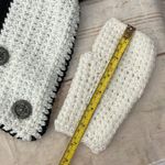 Handmade • Crochet Set 5 Pieces • Black & White • Buttons • Headband • Neck Warm Photo 13