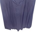 Ro & De Black Peasant Blouse XS Relaxed Fit Flowy Tie Front V Neck Long Sleeve Photo 2