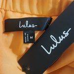 Lulus  White and Orange Strapless Romper with Tie Front NWT Size Medium Photo 6