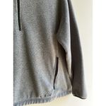 L.L BEAN Gray Pullover Jacket 1/4 Zip with Pockets Cozy Warm Comfy Activewear Size L Photo 2