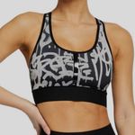 Ultracor Women's Black Graffito Terrain Cut Out Sports Bra Size Small Photo 0