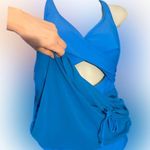 NWT B2prity Blue Women’s Mesh OnePiece Swimdress Tummy Control VNeck swimSuit Size L Photo 3