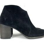 Frye  Womens Nora Zip Short Booties Black Suede Ankle Side Zip Closure Size 7.5 Photo 0
