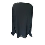 Aifer Women's Casual V Neck Chiffon Blouses Pleated Lantern Long Sleeve 2XL NWT‎ Black Size undefined Photo 6