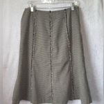 Perry Ellis Y2K  size 10 white black houndstooth skirt Photo 0