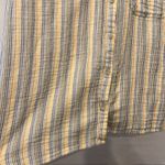 Sonoma ‎ Goods For Life Oversized Button Up Shirt Yellow Striped Gauze Medium Photo 4
