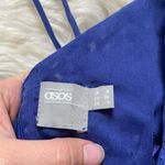 ASOS  Blue Eyelet Lace Tie Shoulder Dress Photo 4