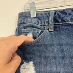 Paige Size 27 Blue Jimmy Jimmy Midrise Stretch Distressed Denim Jean Shorts Photo 2