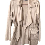 Bagatelle COLLECTION Faux Suede Draped Light Jacket Small Photo 0