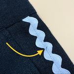 Rickrack Black Cropped Trousers Mixseven Minimalism‎ Ricrac Dressy Pants Medium Photo 9