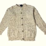 VTG Acorn 100% British Wool Aran Cable Knit Size Large Fisherman Sweater Unisex Photo 0