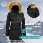 Women's Winter Coat Thicken Puffer Coat Warm Jacket with Removable Fur Hood Photo 3
