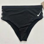Nike  Black High-Rise Bikini Bottom Size M Women Photo 2