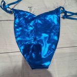 ASOS Design Meet You By the Pool Shiny Blue Bikini Bottom Photo 4