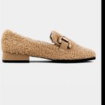 ShuShop Beige Textured Loafers with Gold Accent Tan Size 8 Photo 1