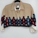 LF FURST OF A KIND VINTAGE AZTEC CROPPED SNAP DOWN LIGHTWEIGHT JACKET ONE SIZE Photo 0