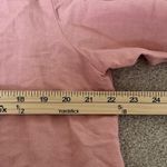 Pilcro Linen Ruffle Placket Shirt Peach Color Long Sleeves Size Large Pink Photo 6