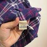 LL Bean Plaid Flannel Shirt Purple Pink Lumberjack Collared Button Up Women’s M Size M Photo 6