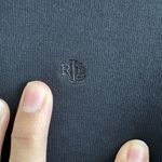 Ralph Lauren Lauren Black Short Sleeve Knit T-shirt Woman’s M Embroidered Logo Photo 3