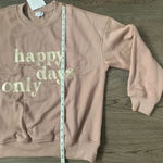 Le lis  Happy Days Only‎ Embroidered Oversized Sweatshirt - Size S - Cocoa - NWT Photo 10