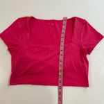 Aerie Offline by Real Me Square Neck Crop Top Hot Pink Size L Photo 6