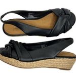 G.H. BASS & Co. Black Wedge Sandals Size 6.5 Photo 0