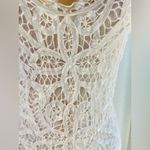 INC women’s dress size 2 white, layered dress with crochet on the top layer. White Photo 15