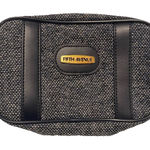 Saks 5th Avenue VTG Fifth Avenue Gray Blue Tweed Small Toiletry Accessory Make-up Travel Bag Photo 0