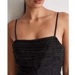 Madewell NWT Ruched Crop Straight-Leg Jumpsuit in Black Size 6 Photo 2