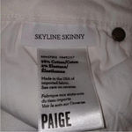 Paige EUC  Skyline Skinny Ankle Jeans White Classic Five Pocket Sz 27 Photo 7