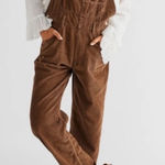Free People  Ziggy Cord Overalls in Brown Corduroy Photo 0
