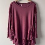 Free People  Sparrow Tunic Top in Smokey Wings Elegant long sleeve Lace Details Photo 0