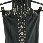 Hollister Mini Shift Dress Beaded Strappy Tie Back Tassel Black Size S Photo 1