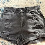 American Eagle Black Denim Shorts Photo 1