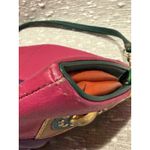 Vintage 80s Boho Colorblock Leather Crossbody Purse Geometric Studded Bag Tassle Photo 12